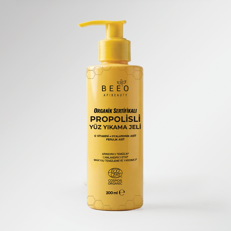 Honey Bee EMSトリートメント BEEO Organik Sertifikalı Propolisli Yüz Yıkama Jeli - Makyaj Temizleme