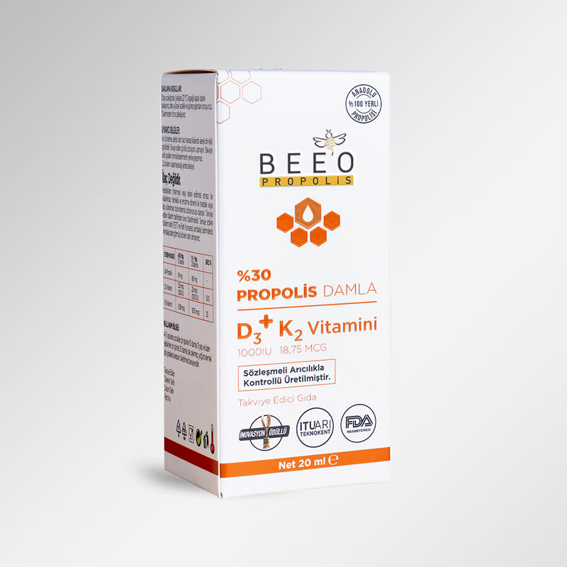 BEEO D3+K2 Vitaminli Propolis Damla