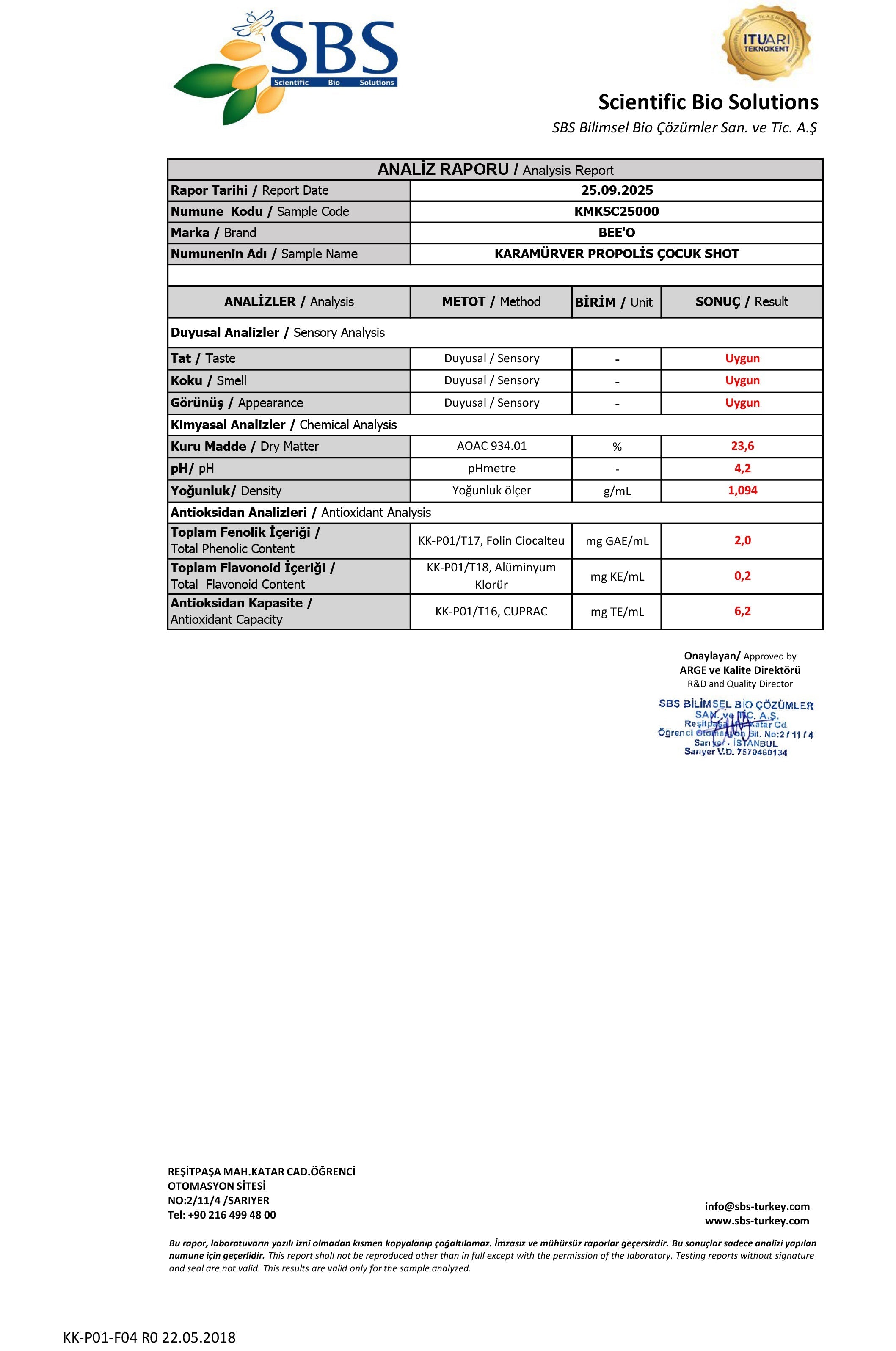 BEEO Kara Mürver Çocuk Shot 12'li Analizi
