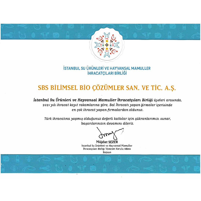 İstanbul Su Ürünleri ve Hayvansal Mamuller İhracatçıları Birliği (2021)