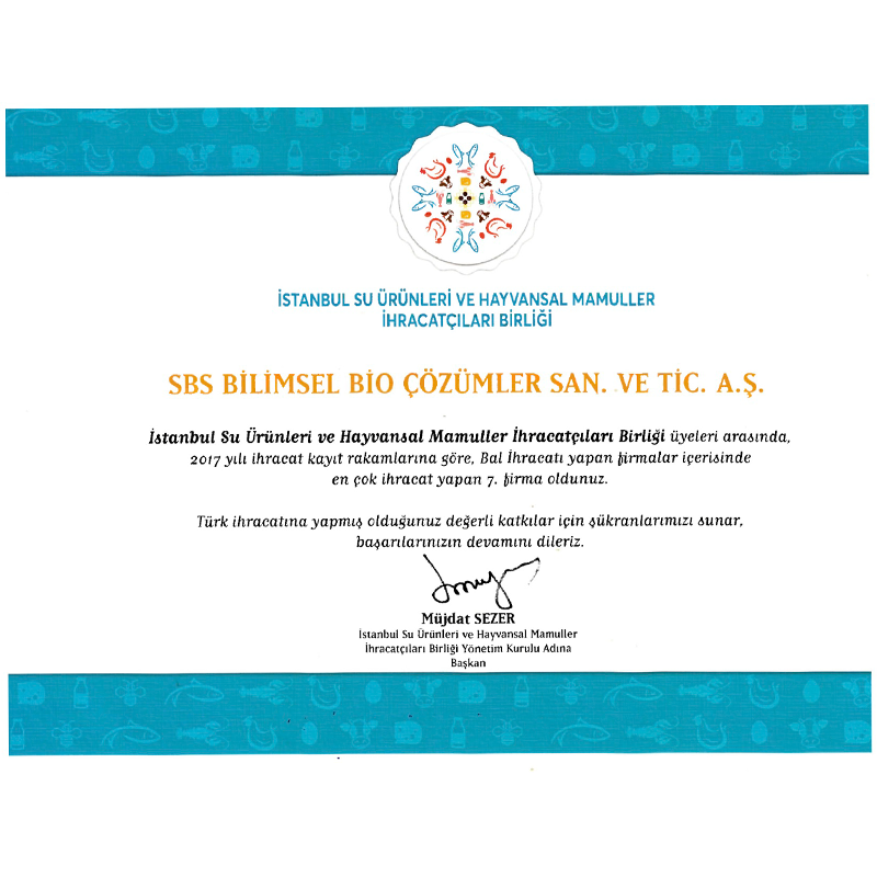 İstanbul Su Ürünleri ve Hayvansal Mamuller İhracatçıları Birliği (2019)