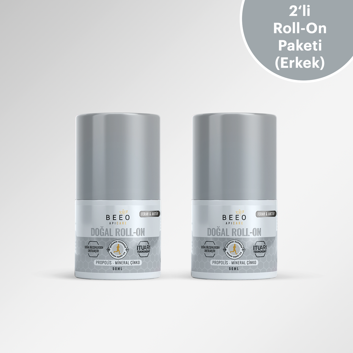 BEEO Ter Kokusu Karşıtı Propolisli Organik Roll-On Paketi (Erkek) 2li