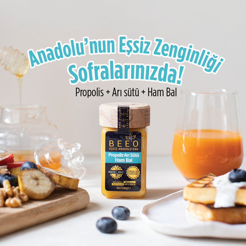 BEEO Arı Sütlü Ham Ballı Propolis Macunu (Yetişkin)