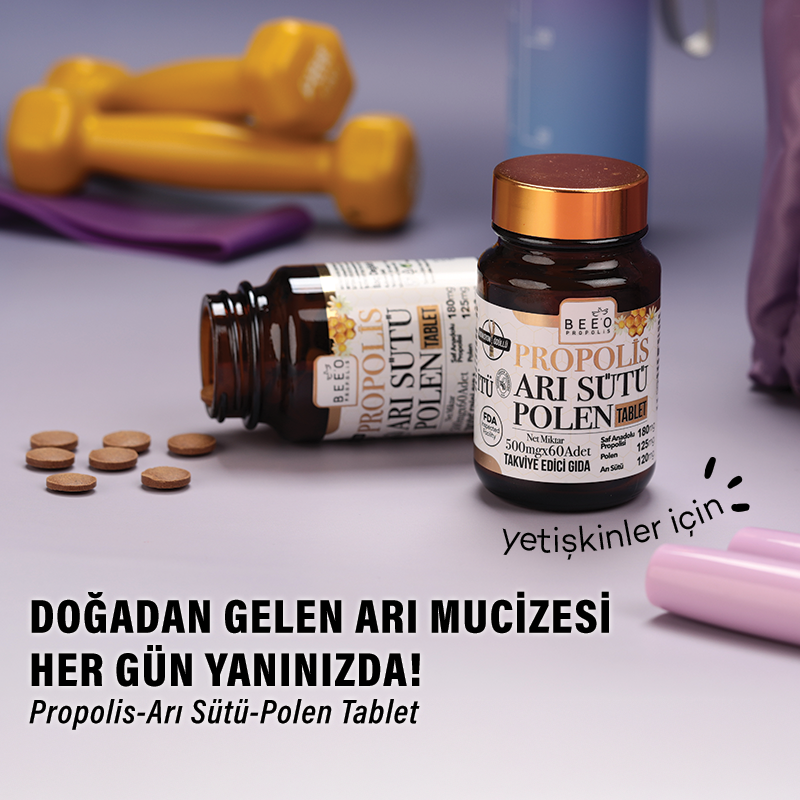BEEO Propolis Arı Sütü Polen Tablet (Yetişkin)