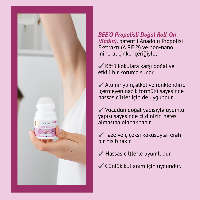 BEEO Propolisli Doğal Roll-on Kadın