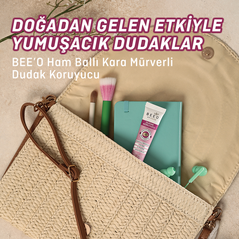 BEEO Ham Ballı Kara Mürverli Dudak Koruyucu