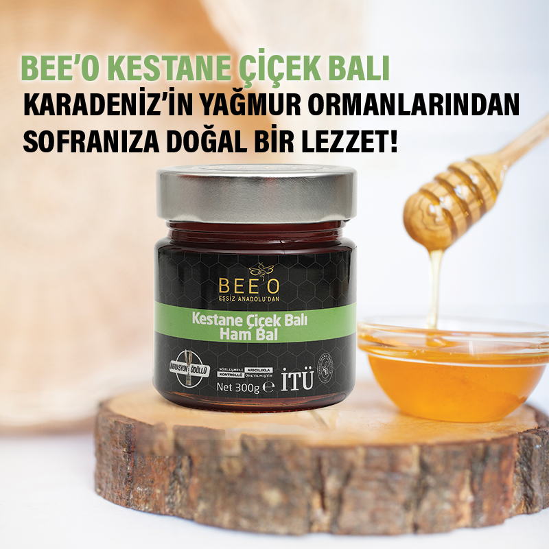 BEEO Kestane Çiçek Balı (Ham Bal) 300 gr