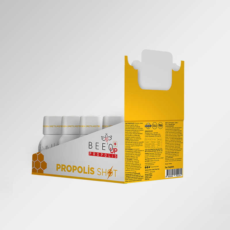 BEEO UP Çinko D3 + C Vitaminli Propolis Shot 12'li