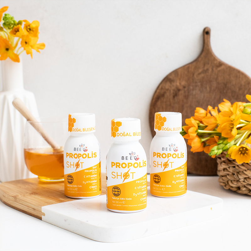 BEEO UP Çinko D3 + C Vitaminli Propolis Shot