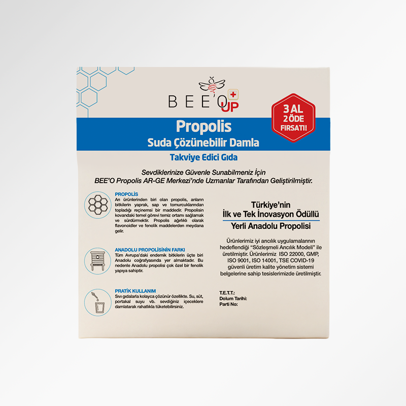 Propolis Suda Çözünebilir Damla Beeo Up 