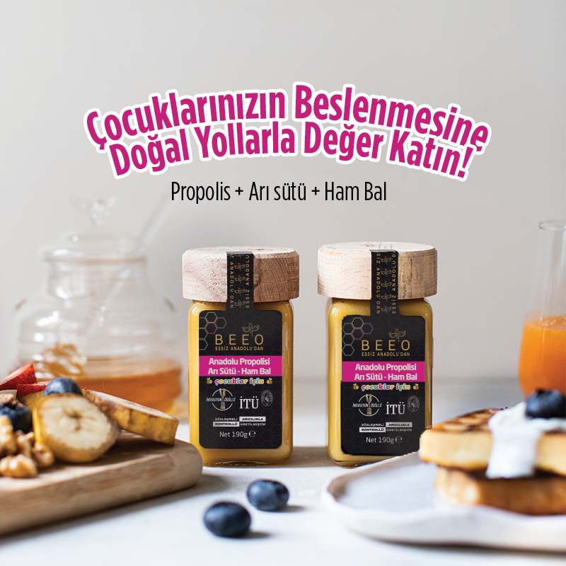 BEEO Arı Sütlü Ham Ballı Propolis Macunu (Çocuk)