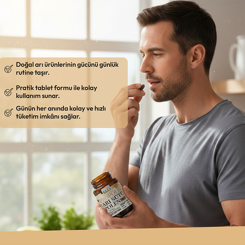 BEEO Propolis Arı Sütü Polen Tablet