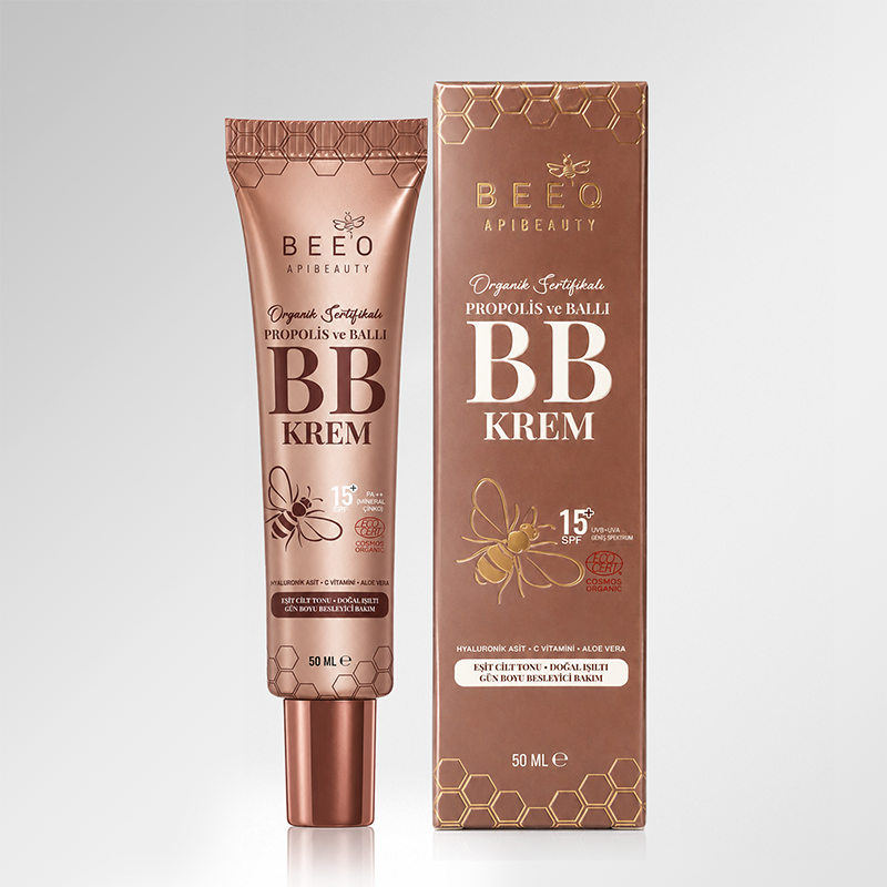 BEEO APIBEAUTY Organik Sertifikalı Propolis ve Ballı BB Krem SPF 15