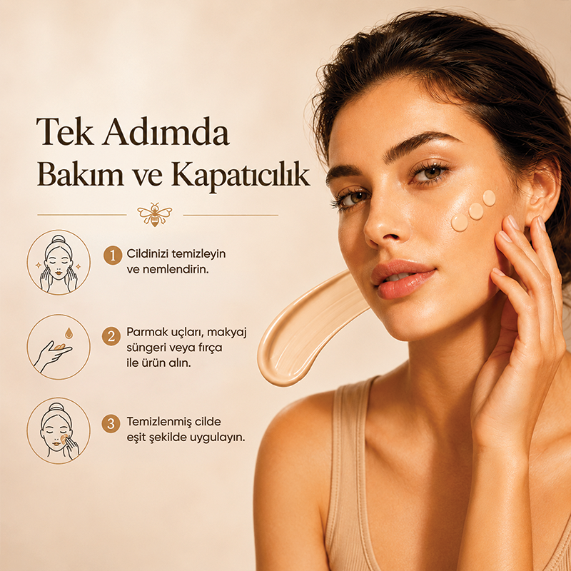BEEO APIBEAUTY Organik Sertifikalı Propolis ve Ballı BB Krem SPF 15