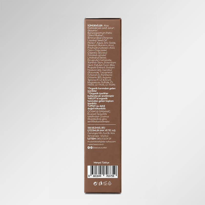 BEEO APIBEAUTY Organik Sertifikalı Propolis ve Ballı BB Krem SPF 15