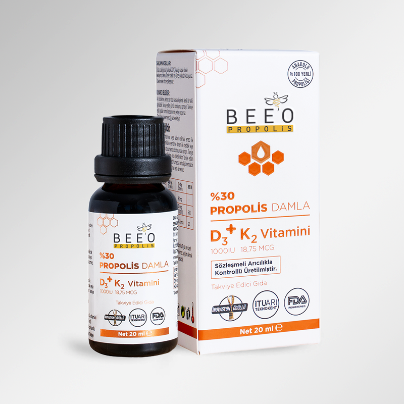 BEEO D3+K2  Vitaminli Propolis Damla