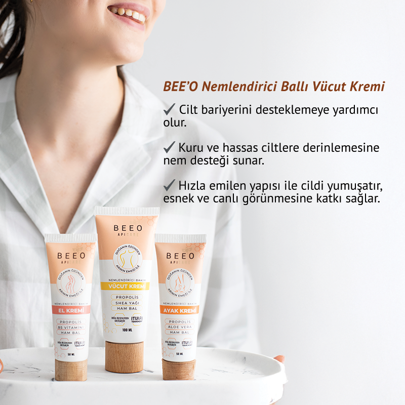 BEEO Nemlendirici Ballı Vücut Kremi
