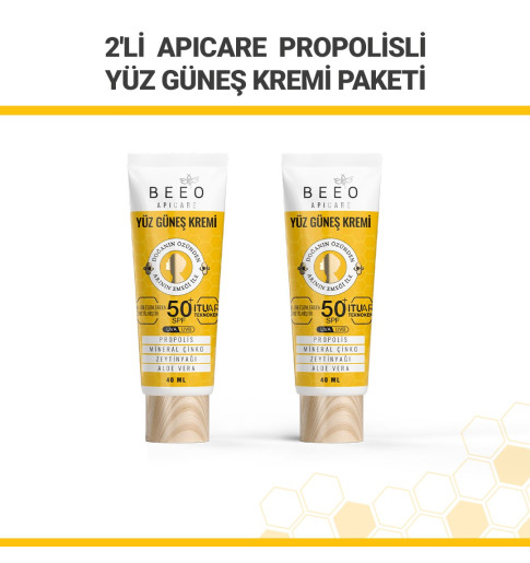2'li Apicare Propolisli Yüz Güneş Kremi Paketi