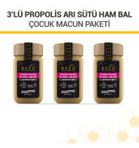 3'lü Propolis Arı Sütü Ham Bal  Çocuk Macun Paketi