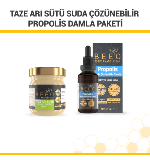Taze Arı Sütü Suda Çözünebilir Propolis Damla Paketi