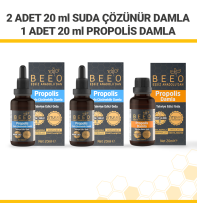 2 Adet 20 ml Suda Çözünür Propolis Damla 1 Adet 20 ml Propolis Damla