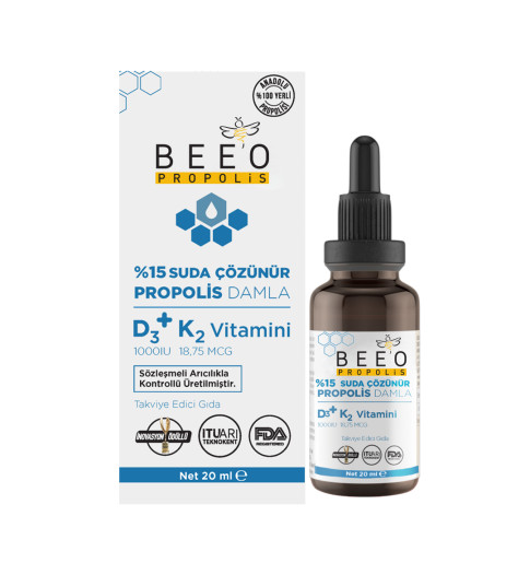 Propolis D3+K2 Suda Çözünebilir Damla