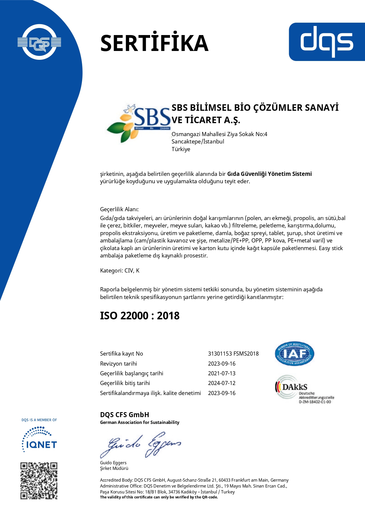 ISO 22000 Sertifikasi