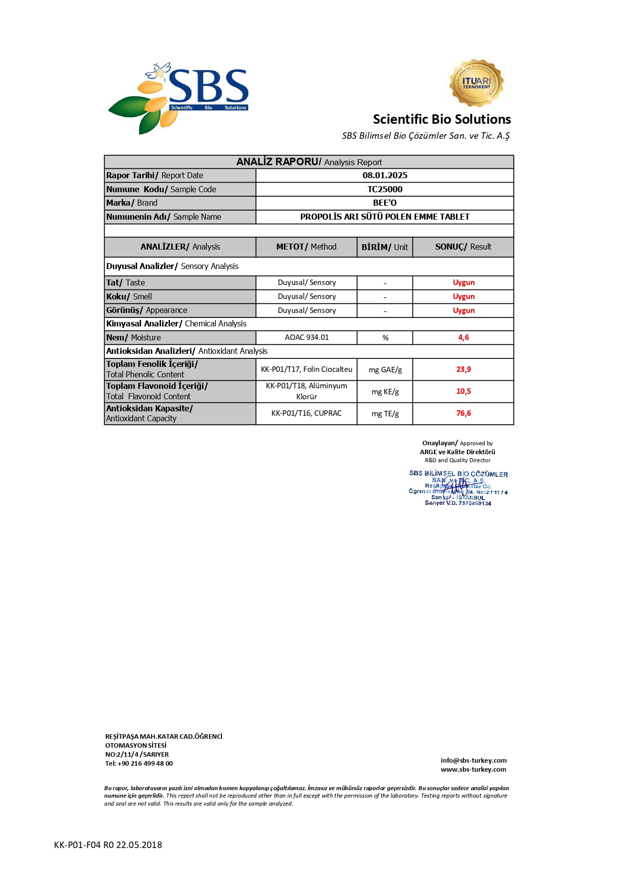 Propolis Arı Sütü Polen Emme Tablet