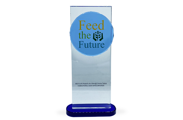 2022 - Güvenilir Ürün Zirvesi Feed The Future Ödülleri - Fonksiyonel Gıda Kategorisi - BEE'O UP Propolis Arı Ekmeği Emme Tablet